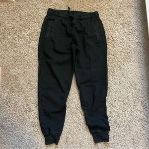 Black fleece joggers